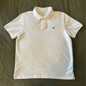 Vineyard Vines Heritage Pique Polo, White, Small